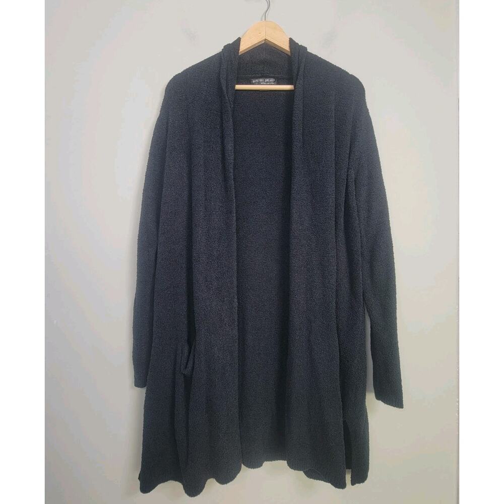 Barefoot Dreams 1X Bamboo Chic Lite Open Front Cardigan Black